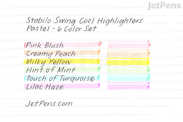 Stabilo Swing Cool Highlighter Wallet Set, 6-Color, Pastel