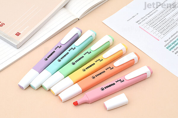 6pcs Cute Stabilo Swing Cool Pastel Highlighter Marker Pens 1-4mm