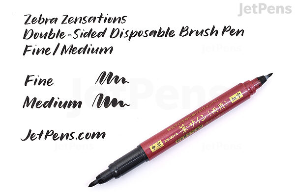 Zebra Disposable Brush Pen, Medium Tip