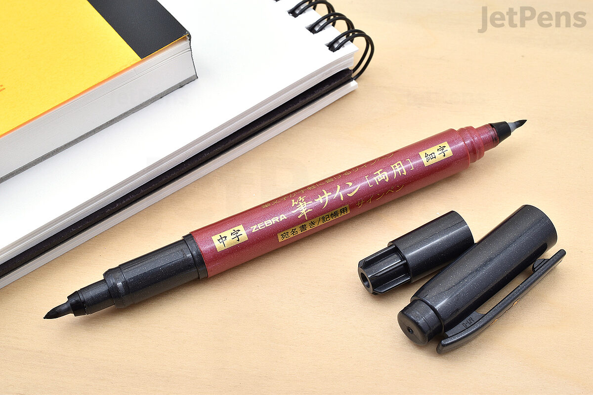 Zebra Double Sided Brush Pen - Fine/Medium – Yoseka Stationery