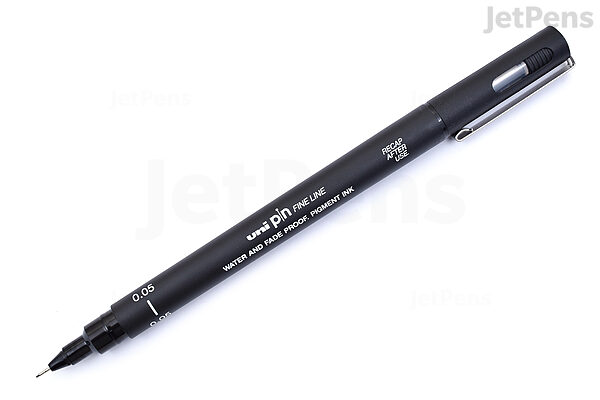 Uni Pin Fineliner Drawing Pen Black 0.03mm Box of 12 