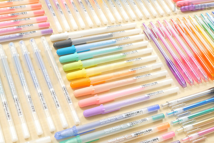 8/6 Colors Straight liquid Gel Pen Quick-drying Large-capacity Colorful Gel  Pens 0.5mm Rollerball Pens School office Stationery