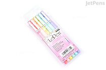 Marvy Color In Markers- Brush Tip- Neon Set of 4 (4400B-4F)