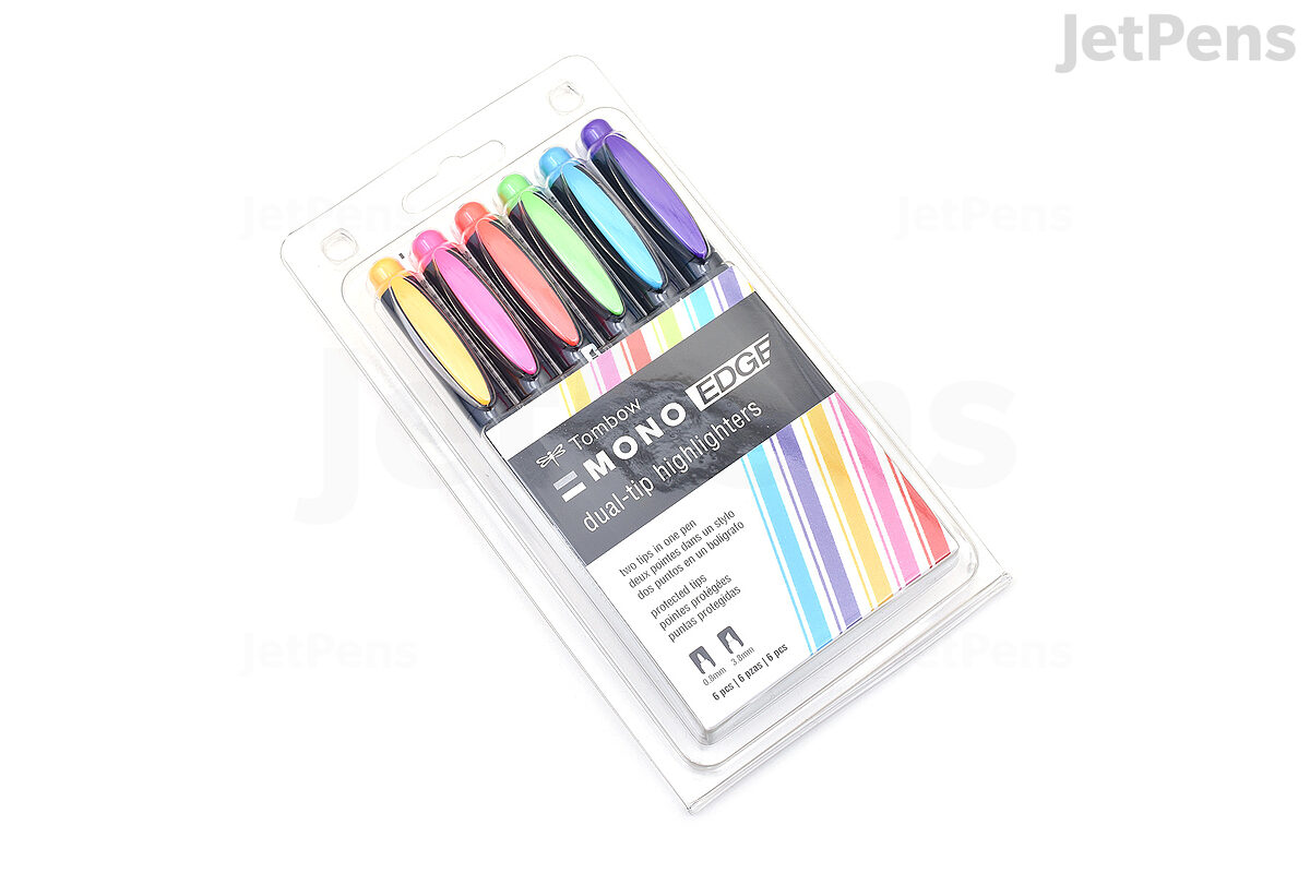 6pcs/set Colorful 0.5mm Double-line Pen For Bullet Journaling & 12
