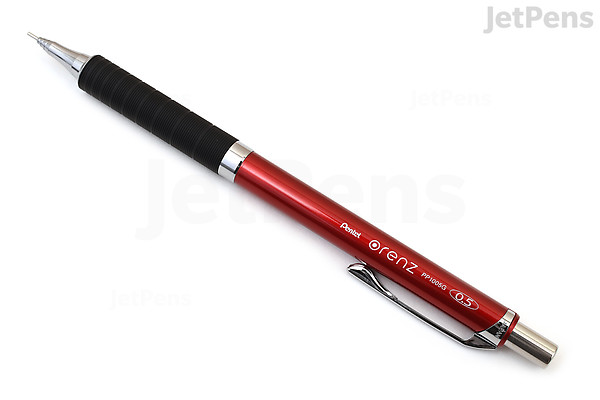 Pentel Orenz Mechanical Pencil Metal Grip 0 5 Mm Red Jetpens