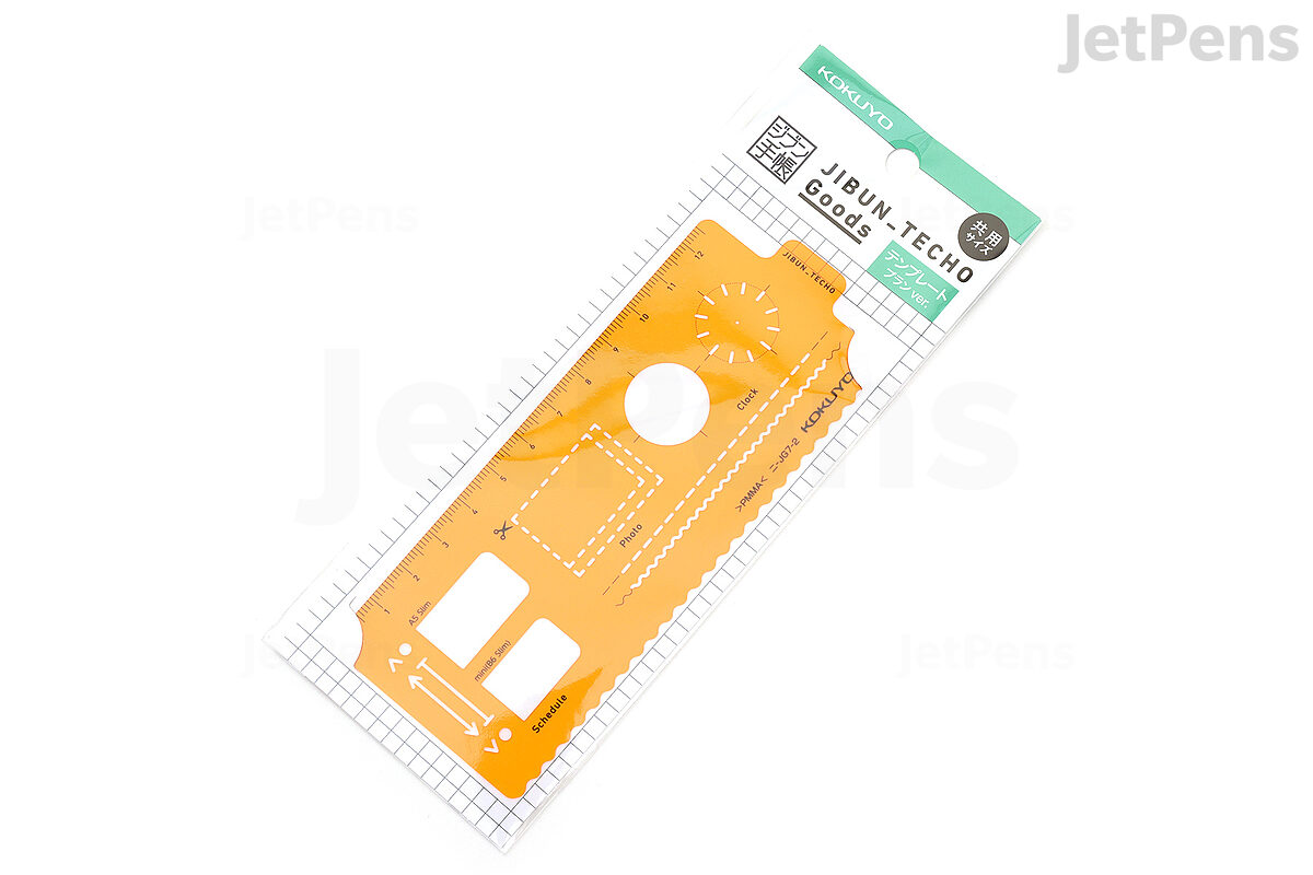  Kokuyo JIBUN_TECHO Goods, Template Stencil, Plan Version,  Shared Size, Orange, Japan Import (NI-JG7-2) : Office Products