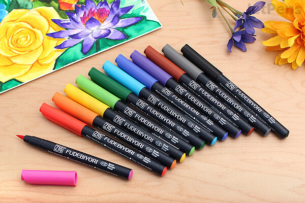 Kuretake ZIG Fudebiyori Brush Pen - 48 Color Bundle
