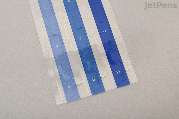 Mark's EDiT Monthly Index Stickers - Blue | JetPens