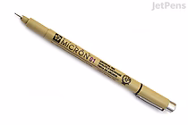 Image of a Sakura Pigma Micron Pen, size 01 (0.25 mm), with a beige barrel and black text, designed for fine black ink drawing and writing.