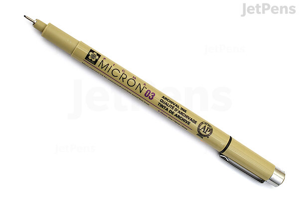 Sakura Pigma Micron 03 Black Pen 0.35mm Line Width Pack of 4 (03)