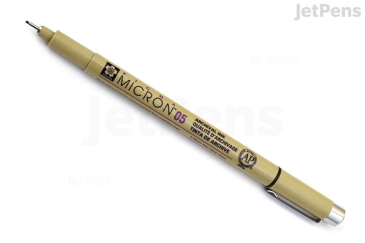 Pigma Micron fineliner set Broad, 3 pens, 0.5 mm + 0.6 mm + 0.7 mm, black