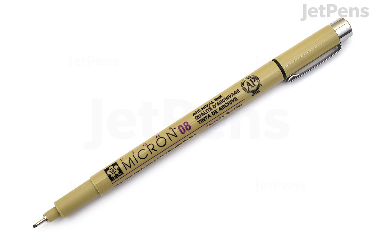 Pigma Micron 08 .5mm Fine Point Pen - Black – Cocoa Daisy