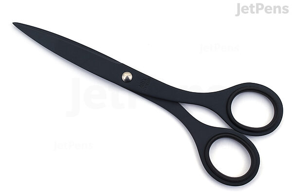 ALLEX Black Office Scissors for Desk Medium 6.5 All Purpose Non Stick  Scissors Made in JAPAN