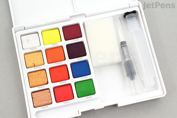Watercolor Grid Glass Palette for Oil Painting Plastic Pan Cans Empty Case  Iron Travel Artist Student