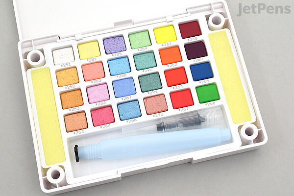 Sakura Koi Watercolor Creative Art Colors Box Set - 24 Color Palette + Water Brush | Jetpens