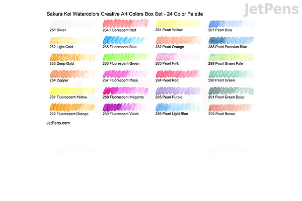 Koi Watercolor Set, 24 Luxe Colors - FLAX art & design