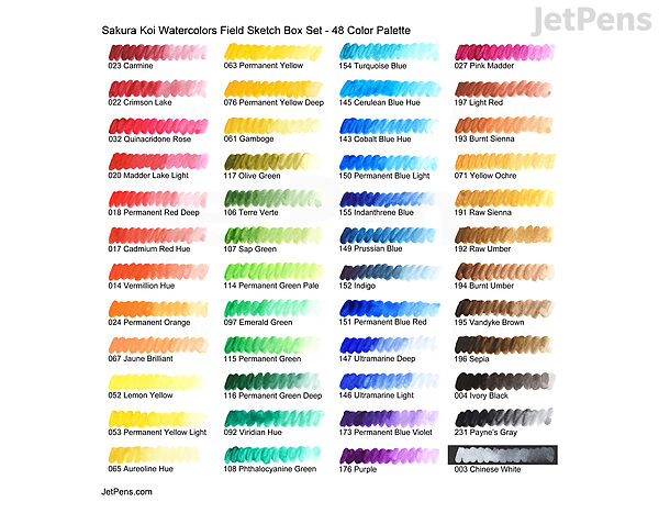 Sakura Koi Watercolor Pocket Field Sketch Box Set, 48-Colors