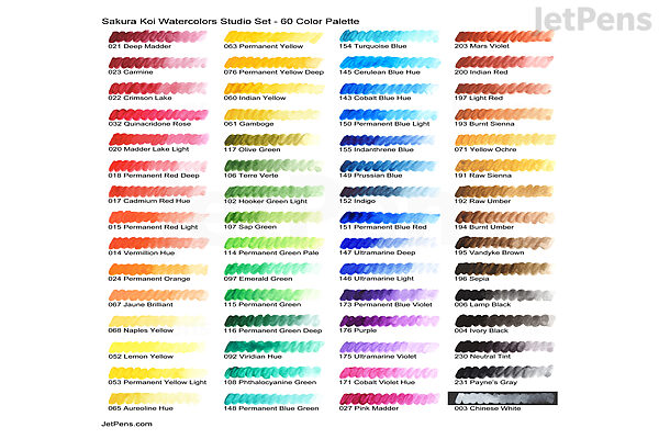 sakura koi watercolor studio box set 60 color palette 2 water