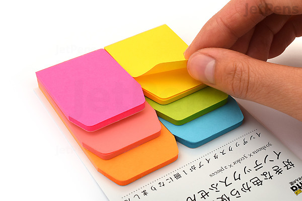 Cluster Japan Pitta Index Tab Sticky Notes - Slim 1P - Neon | JetPens