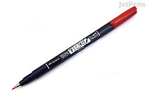 Tombow Fudenosuke Brush Pen - Hard - Red - TOMBOW WS-BH25