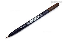 Tombow Fudenosuke Brush Pen - Hard - Brown - TOMBOW WS-BH31