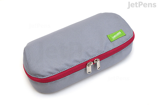 Kokuyo Shellbro Pen Case - Gray x Pink | JetPens