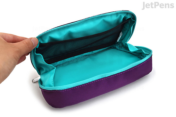 Kokuyo Shellbro Pen Case - Purple x Emerald Green | JetPens