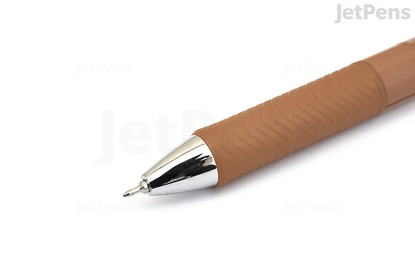 Pentel EnerGel Clena Gel Pen - 0.5 mm - Brown Ink - Brown Body