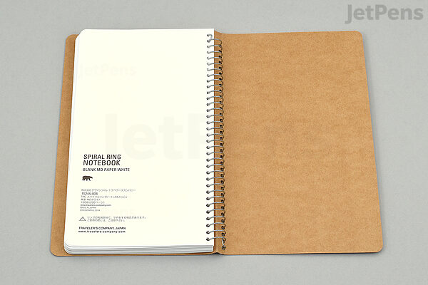 Traveler's Company Blank Spiral Notebook (White Paper) - 2 size