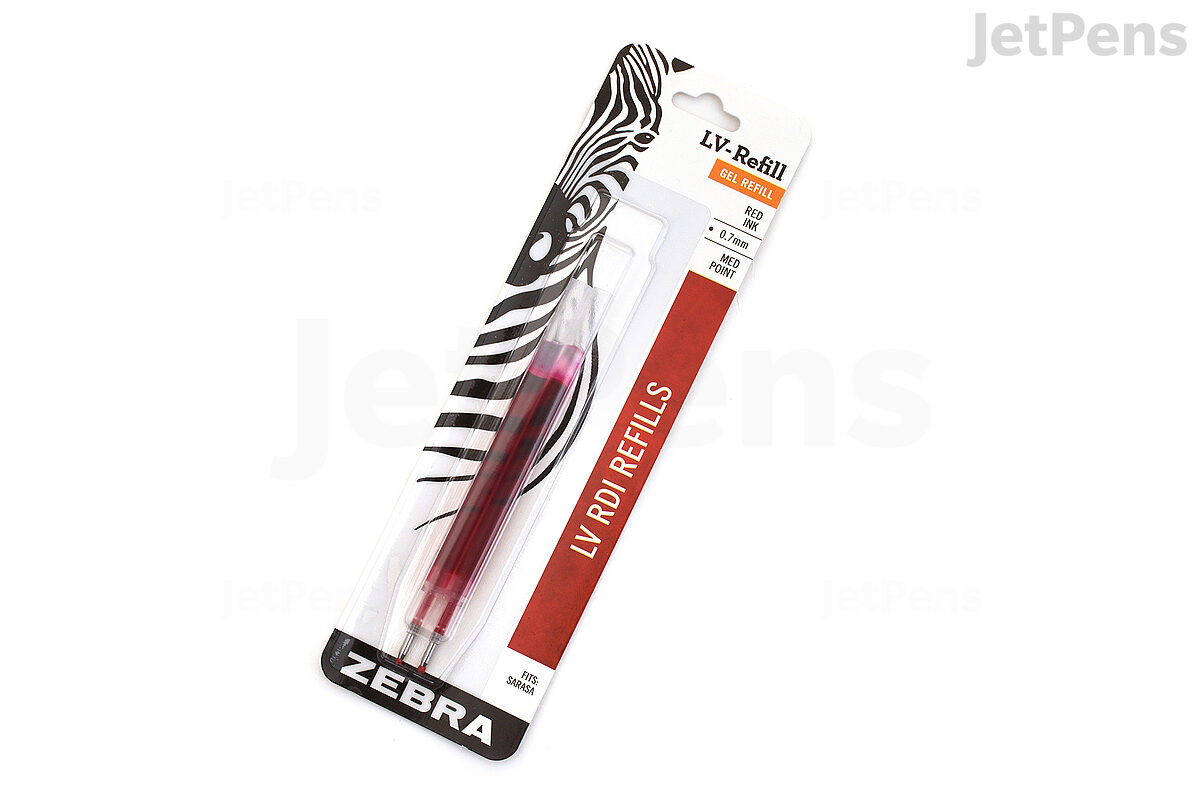 Zebra JF Refill for Jimnie Gel Pen, Medium Point, Red - 2 count