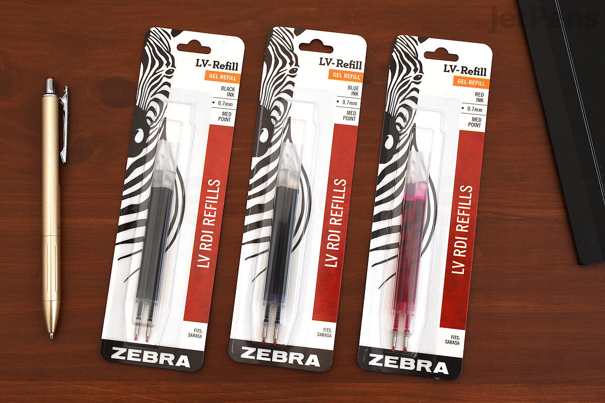 Zebra Sarasa RDI LV-Refill, Medium Point, 0.7mm, Black Ink, 2-Count (87012)