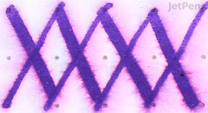 Noodler's Baystate Concord Grape Ink - Water Dip Test - Smearing