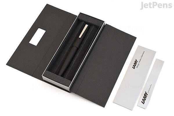 LAMY 2000 Fountain Pen - Black - 14k Oblique Medium Nib | JetPens