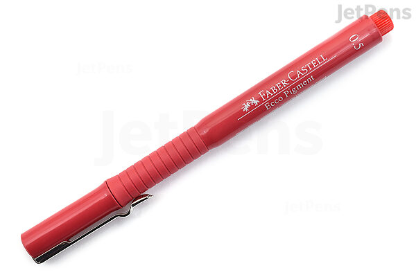 Rotulador Ecco Pigment 0,5 mm. Rojo. Faber-Castell