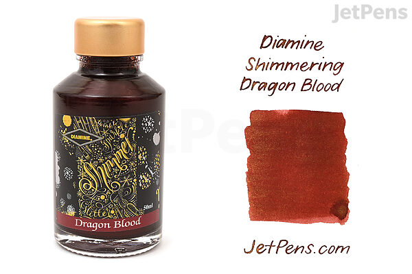Diamine Dragon Blood Ink Shimmering 50 Ml Bottle Jetpens Diamine Dragon Blood Ink Shimmering 50 Ml Bottle Jetpens