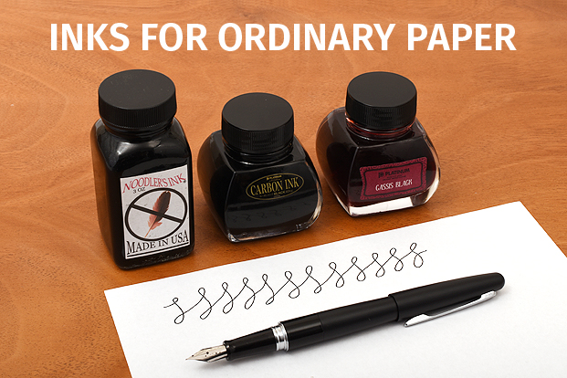  Ink for fountain pens.