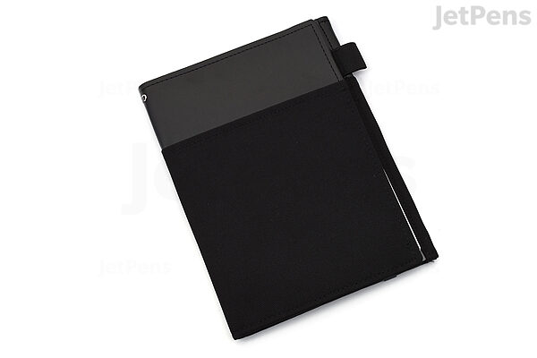 Kokuyo Notebook Cover Notebook Systemic Ring Notebook Corresponding A5 Tone Leather Black 50 Sheets ノ-V685B-D