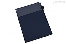 Kokuyo Systemic Cover Notebook - Ring Type - Synthetic Leather - A5 - 6 mm Rule - Navy - KOKUYO NO-V685B-DB