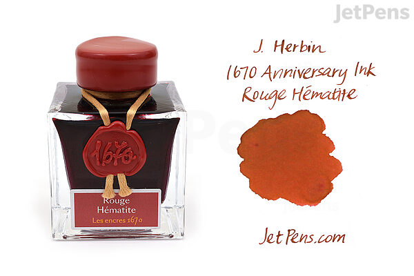 J. Herbin Rouge Grenat (Garnet Red) Bottled Fountain Pen Ink - Goldspot Pens