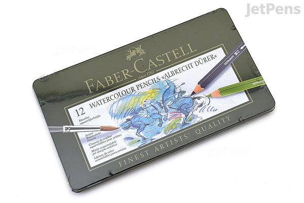 Faber-Castell Art GRIP Aquarelle Watercolor Pencil Set, Tin of 12 Pencils
