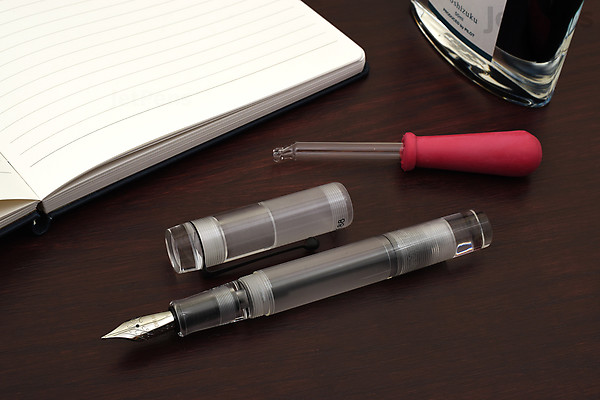 jetpens com opus 88 demo fountain pen clear demonstrator broad nib