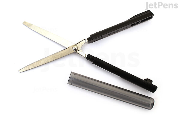 Sun-Star Stickyle Scissors - Long Type - Black x Clear Black