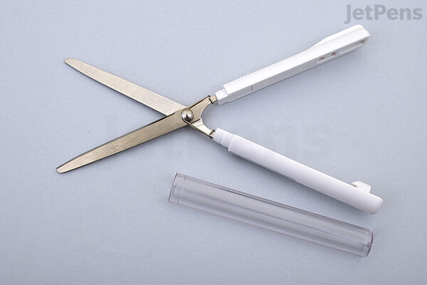 Sun-Star Stickyle Scissors - Long Type - White x Clear