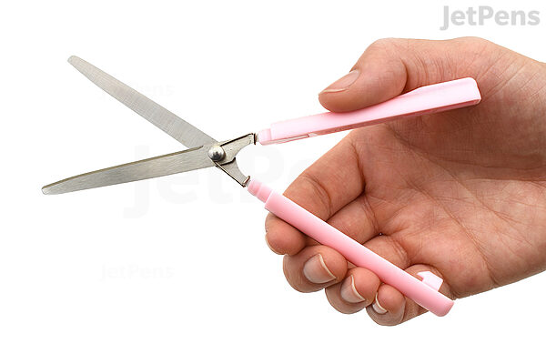 Sun-Star Stickyle Scissors - Long Type - Pink x Clear Pink