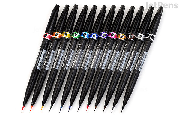 Blue 5pcs NEW Pentel SESF30C Ultra Fine Brush Sign Pen Artist