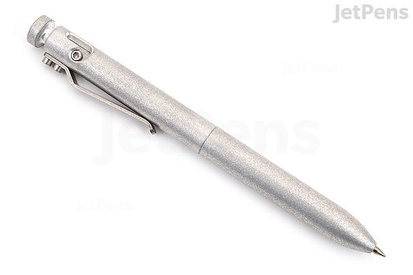 Karas Kustoms Bolt V2 Pilot G2 Pen - Tumbled Raw Aluminum - 0.5 mm - Black Ink - KARAS KK-5036-TUMBLED RAW ALUMINUM