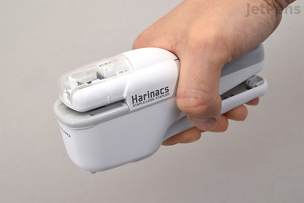 Kokuyo Harinacs Stapleless Stapler - Handy 10 Sheets - Black | JetPens