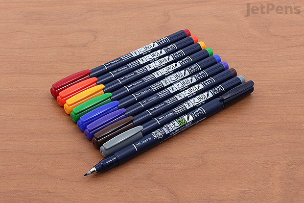 The Tombow Fudenosuke is an excellent starter brush pen for lettering beginners.
