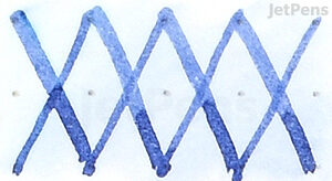Platinum Pigment Blue Ink - Water Brush Test - Smearing
