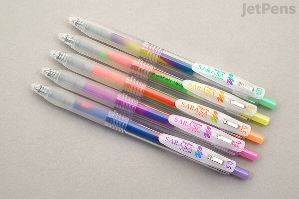 Zebra Sarasa Clip Gel Pen - Marble Color - 0.5 mm 5 Colors Set